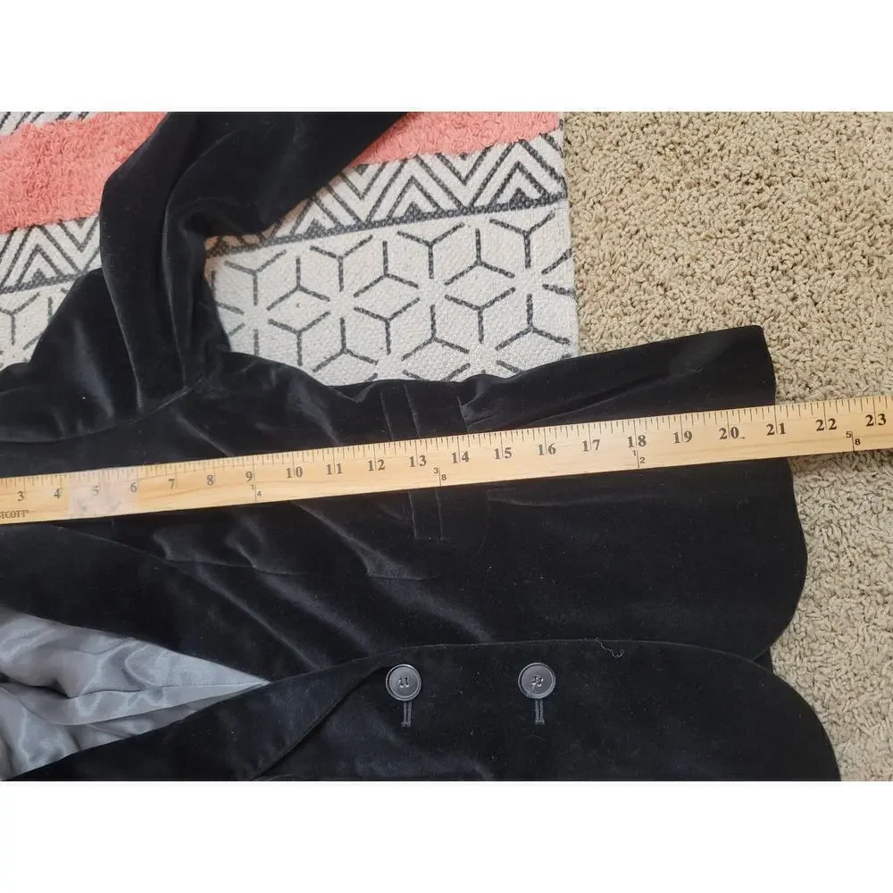 J.CREW CRUSHED VELVET BLACK BLAZER, SZ 0